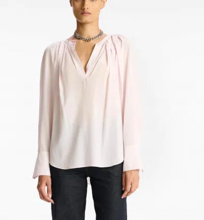 A.l.c Nomad Silk Top In Calcite In Beige