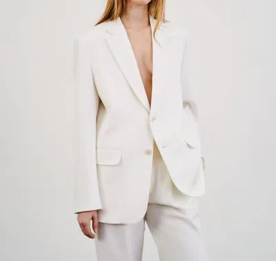 Nili Lotan Silk Eveline Jacket In White