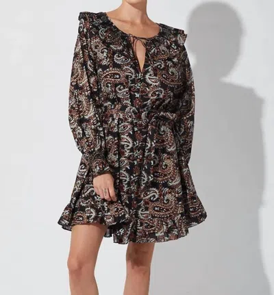 Cleobella Carolyn Mini Dress In Avalon Blockprint In Black