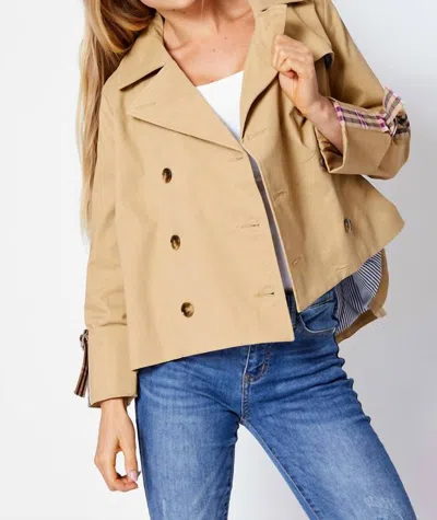 Fate Paddington Jacket In Camel In Yellow
