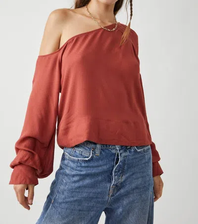 Free People Justina Blouse In Warmstone In Red