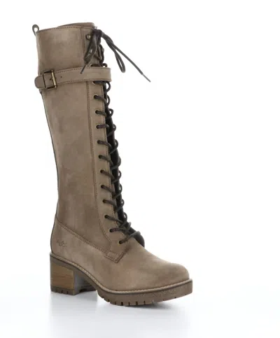 Bos. & Co. Moky Boots In Taupe Suede In Grey