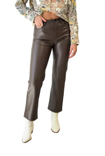 Pistola Cassie Faux Leather Pant In Coffee Bean In Brown