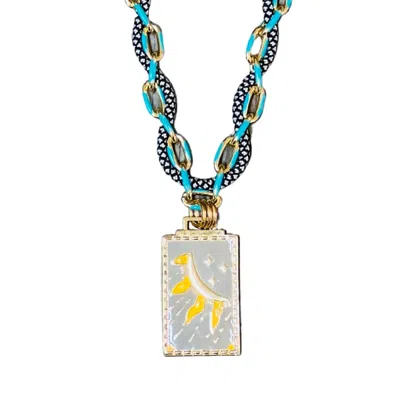 Holst + Lee Women's Tarot Necklace In Gray In Blue