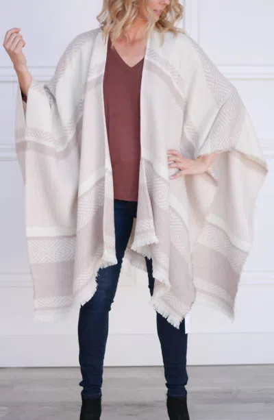 Gentle Fawn Kirin Poncho In Ivory Mauve In White