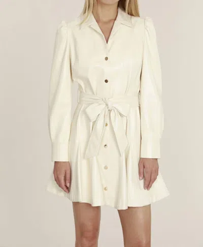 Dolce Cabo Vegan Belted Dress In Ivory In White