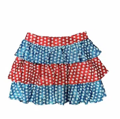 Queen Of Sparkles Star Skort In Red, White And Blue