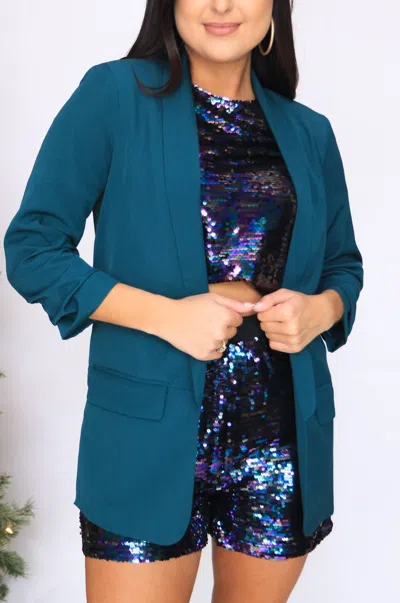 Strut & Bolt The Penthouse Blazer In Forest Green In Blue