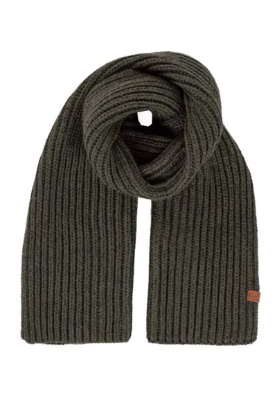 Bickley + Mitchell Bi-color Cable Knit Scarf In Camel Twist In Black