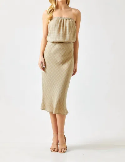 Maven West Bias Skirt In Khaki In Beige