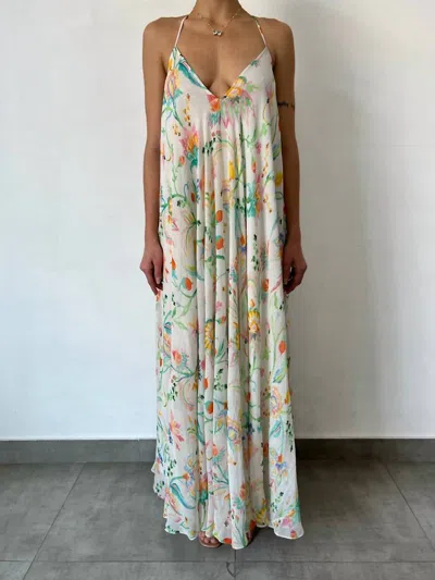 Rococo Sand Tati Maxi Dress In White In Multi