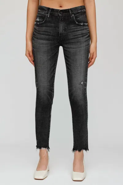 Moussy Checotah Skinny Jean In Black In Grey