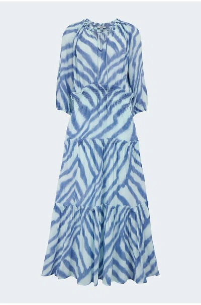 Rails Caterine Dress In Blue Watercolor Stripes