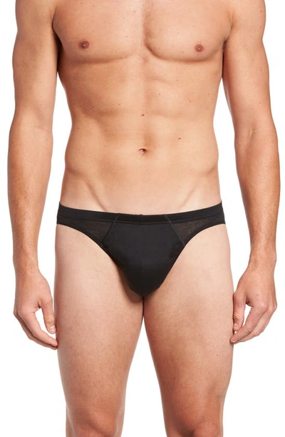 Hanro Cotton Sporty Bikini Briefs In Black