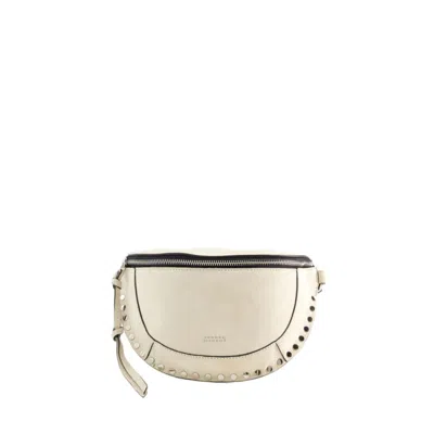 Isabel Marant Skano Stud-embellished Suede Crossbody Bag In Yellow