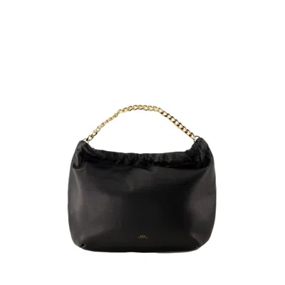 Apc Ninon Faux-leather Shoulder Bag In Black