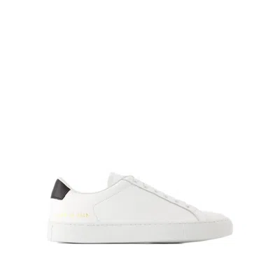 Common Projects Retro Classic Leather Trainers In White,black