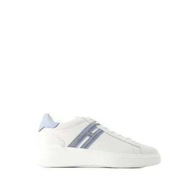 Hogan H580 Laced H Slash Sneakers In White