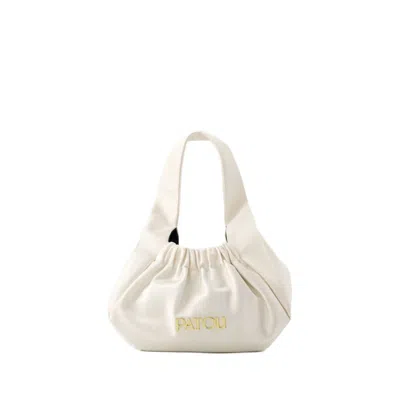 Patou Pm Hobo Bag  -  - Cotton - Avalanche In White