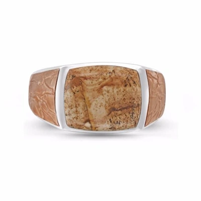 Gucci Light Brown Picasso Jasper Stone Ring