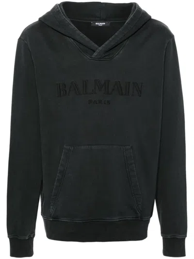 Balmain Sweaters In Grey
