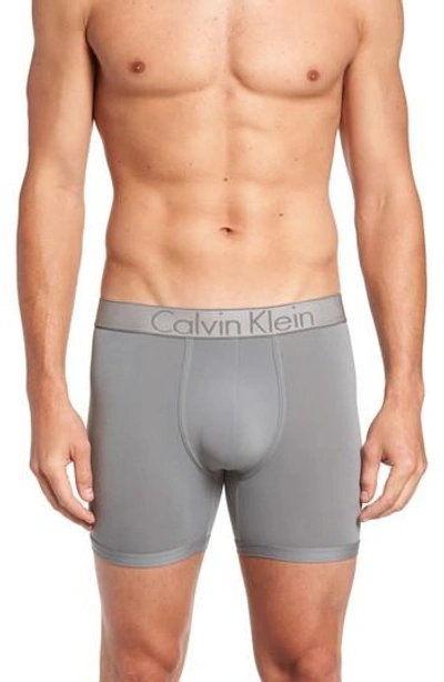 Calvin Klein Customized Stretch Boxer Briefs In Grey Sky