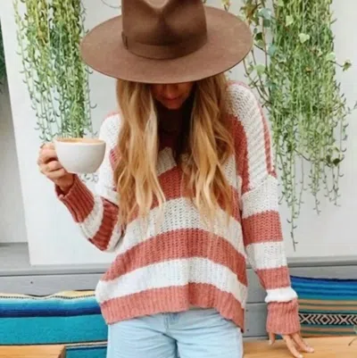 Show Me Your Mumu Shaw Sweater In Mauve In Beige