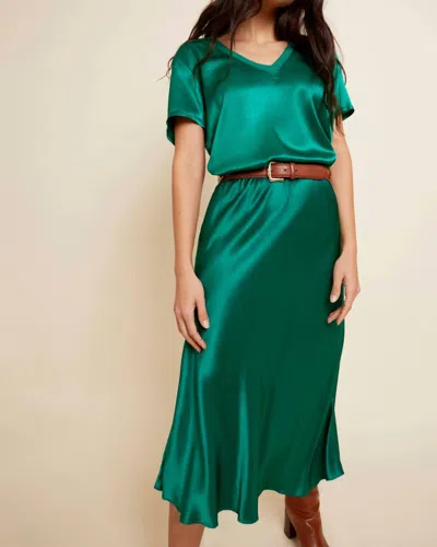 Nation Ltd Mabel Bias Skirt In Emerald In Green