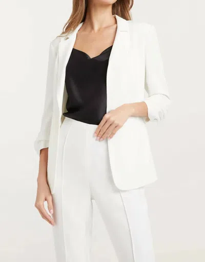 Cinq À Sept Khloe Crepe Blazer In Ivory In White