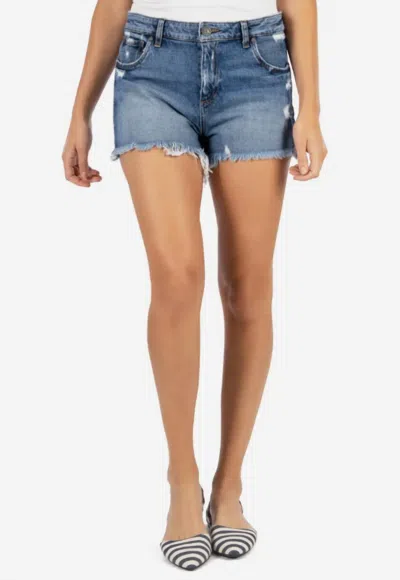 Kut From The Kloth Jane High Rise Short In Medium Wash In Blue