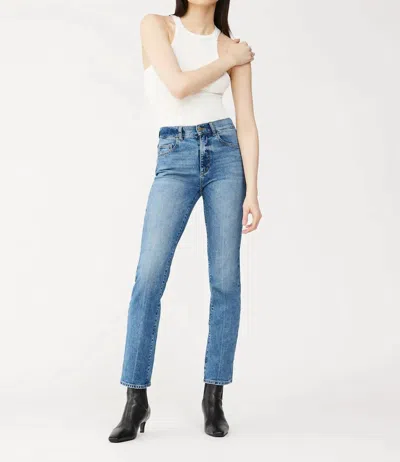 Dl1961 - Women's Patti Straight High Rise Vintage Ankle Jean In Oasis Cuffed In Blue