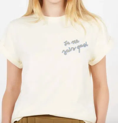 Frnch Savoir T-shirt In Off White In Beige