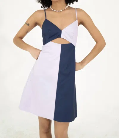 Find Me Now Fife Dress In Lilac/navy Blue In Purple