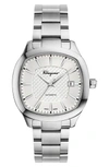 FERRAGAMO SQUARE AUTOMATIC BRACELET WATCH, 41MM,FFW040017