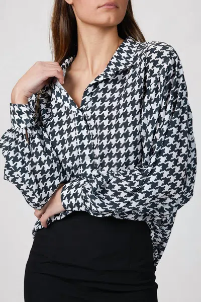 Smythe Poet Blouse In Multi In Black