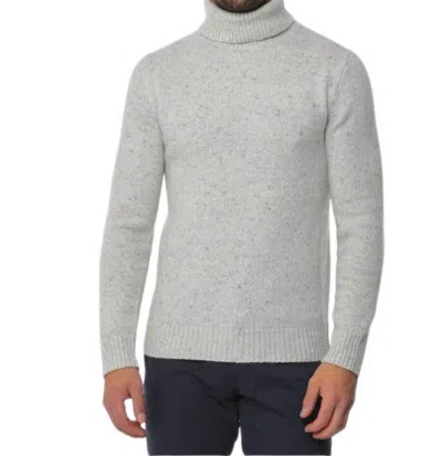 Hartford Donegal Roll Neck Sweater In Light Gray In Grey