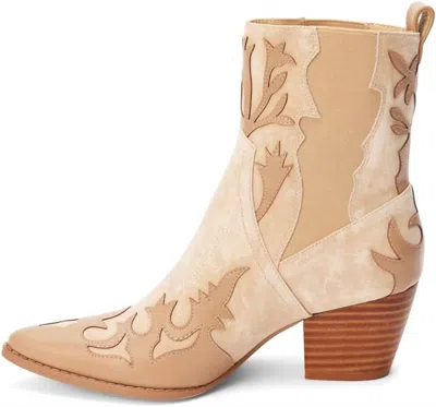 Matisse Canyon Neutral Western Ankle Boot In Natural In Beige