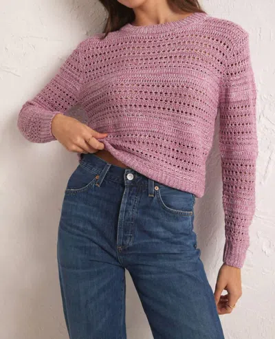 Z Supply Montalvo Crewneck Sweater In Dusty Orchid In Pink