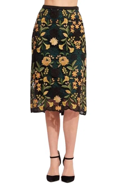 Eva Franco Rita Skirt In Harvest Bloom In Green