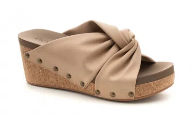 Corkys Footwear Women's Cheerful Sandal In Taupe In Beige