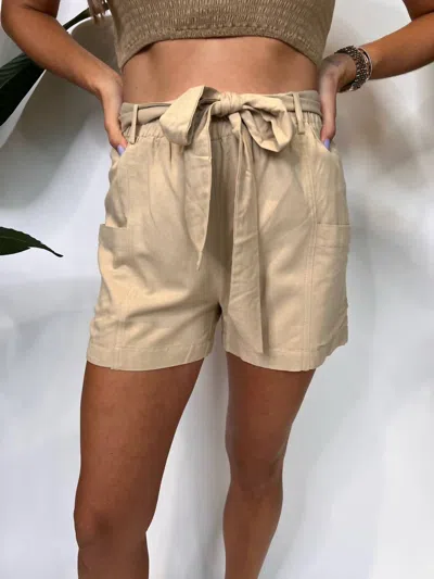 Grade & Gather Cargo Shorts In Sand In Brown