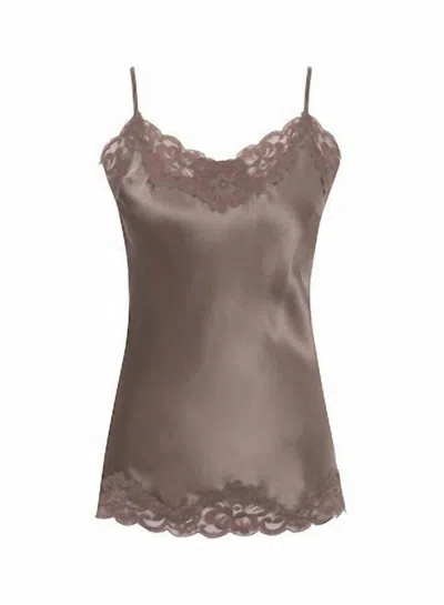 Gold Hawk Women's Camie Floral Lace Top In Taupe In Brown