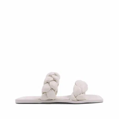 Shu Shop Daria Braided Sandal In Bone In Grey