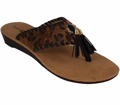 Lindsay Phillips Margo Flip Flops In Leopard In Brown