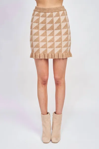 En Saison Women's Blaise Knit Miniskirt In Beige