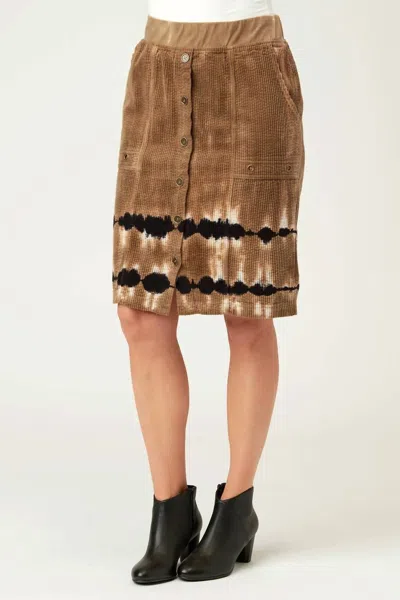 Xcvi Dyami Pencil Skirt In Gouache Wash Rural In Brown