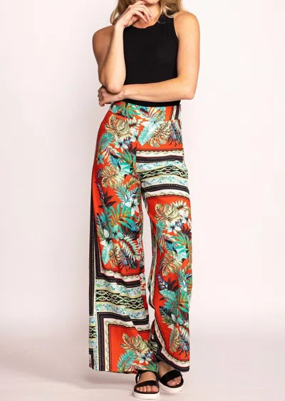 Pink Martini The Layla Pants In Red In Multi