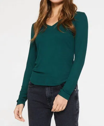 Another Love Sophie Long Sleeve Tee In Emerald In Green