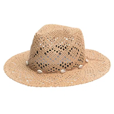 Jen & Co. Colleen Straw Hat In Tan In Beige