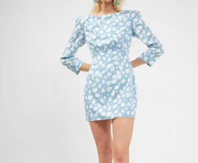 French Connection Aimee Courtney Boat Neck Dress In Forget Me Not In Blue